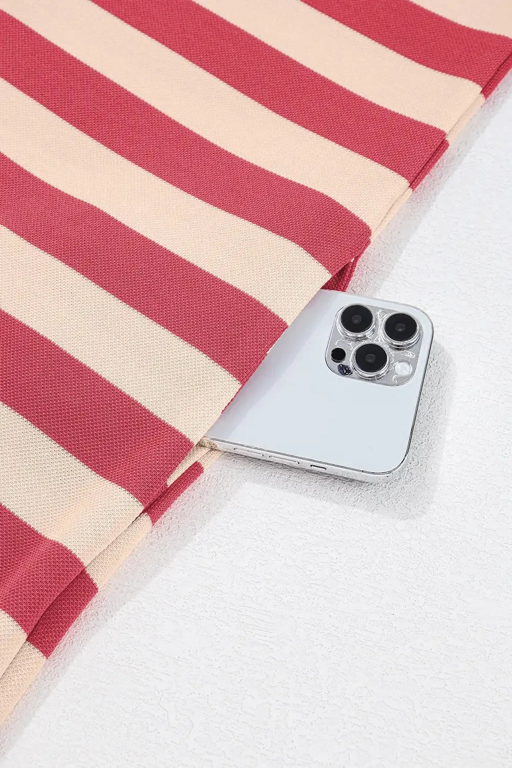 Contrast Striped Johnny Collar Long Sleeve Mini Dress - Plush Fashion Hub