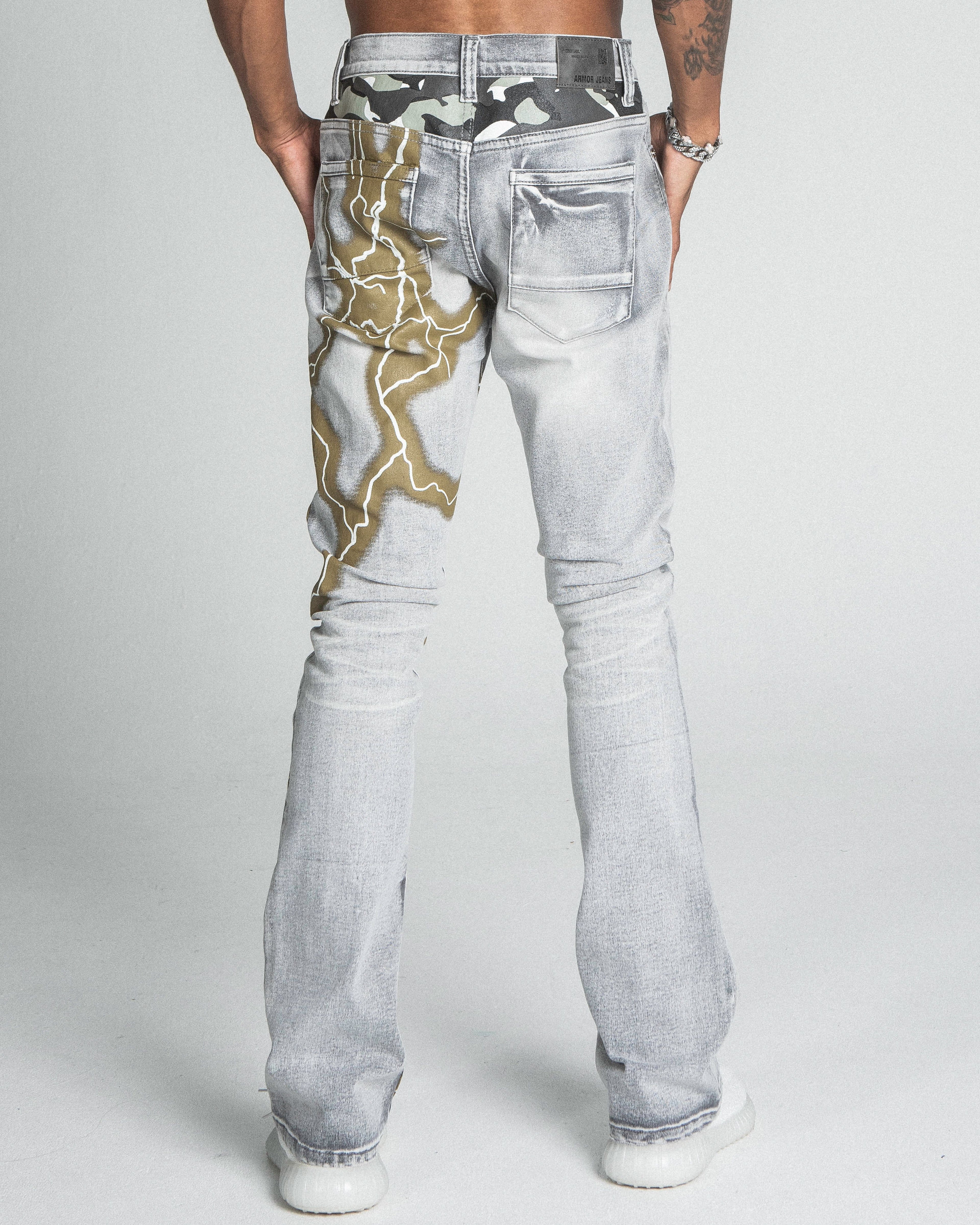 AJ24SK LIGHTNING STACKED JEANS ARMOR JEANS