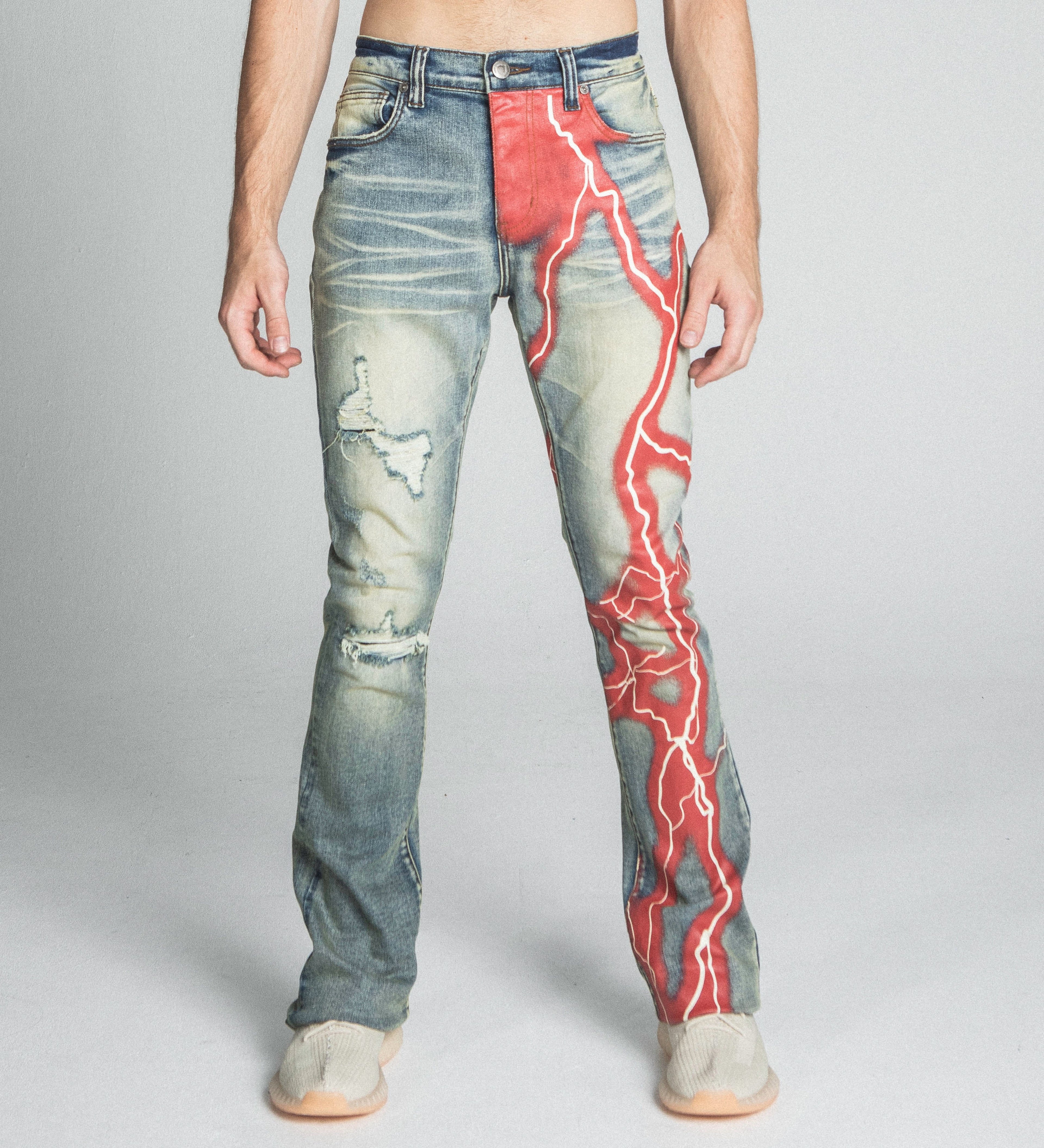 AJ24SK LIGHTNING STACKED JEANS ARMOR JEANS