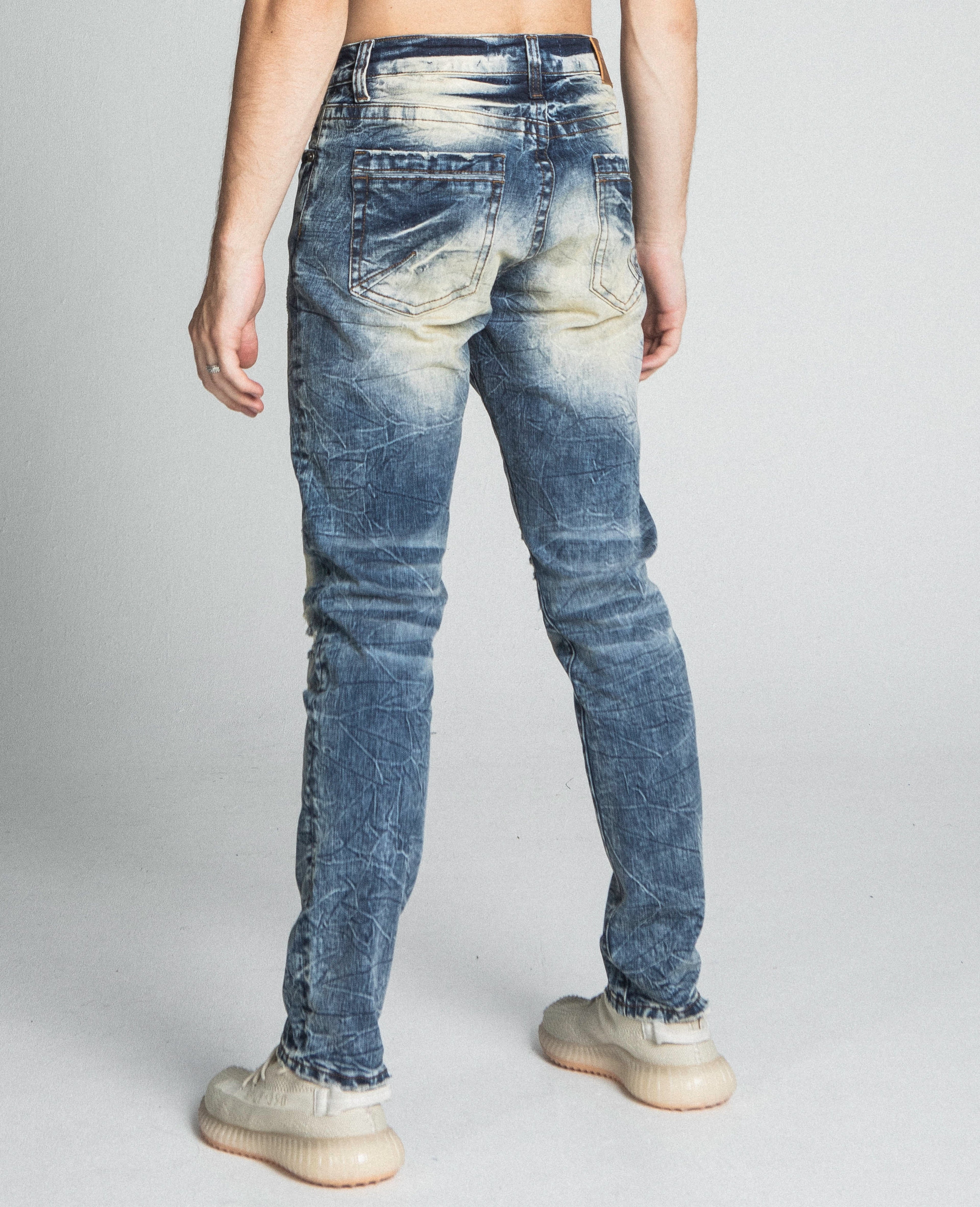 AJ722SL-1 RIPPED VINTAGE SLIM JEANS ARMOR JEANS