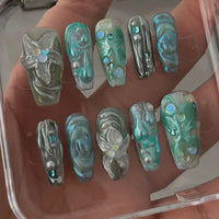 0939- Handmade press on nails fake nails removable Plush Fashion Hub 34.80