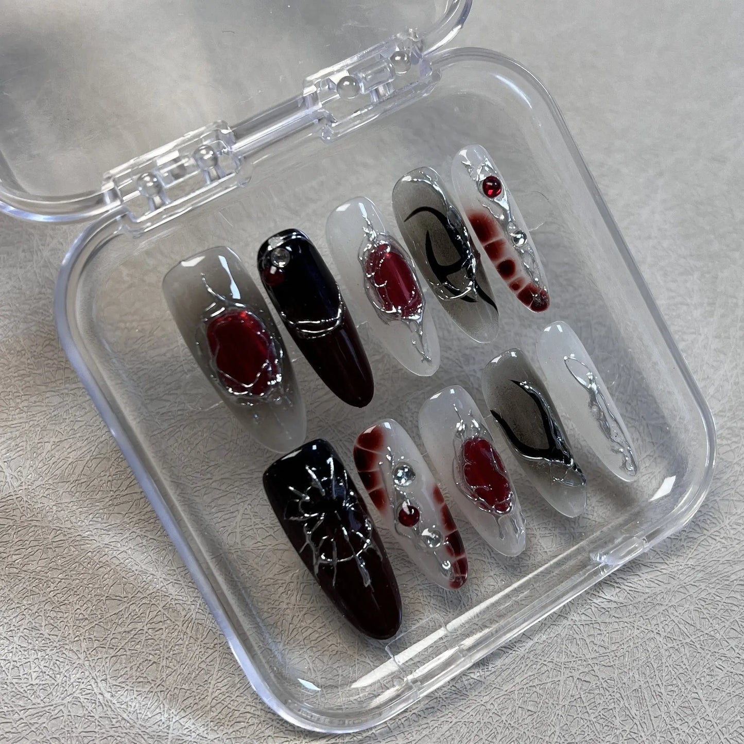 0982- Handmade press on nails fake nails removable Plush Fashion Hub