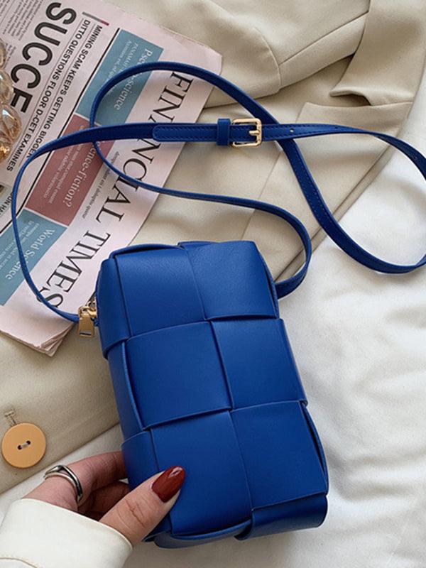 Urban Solid Color Phone Bag PU Shoulder Bag Plush Fashion Hub