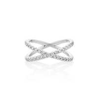 1.5mm Moissanite Infinity Ring in 925 Sterling Silver Jayco Jewelry