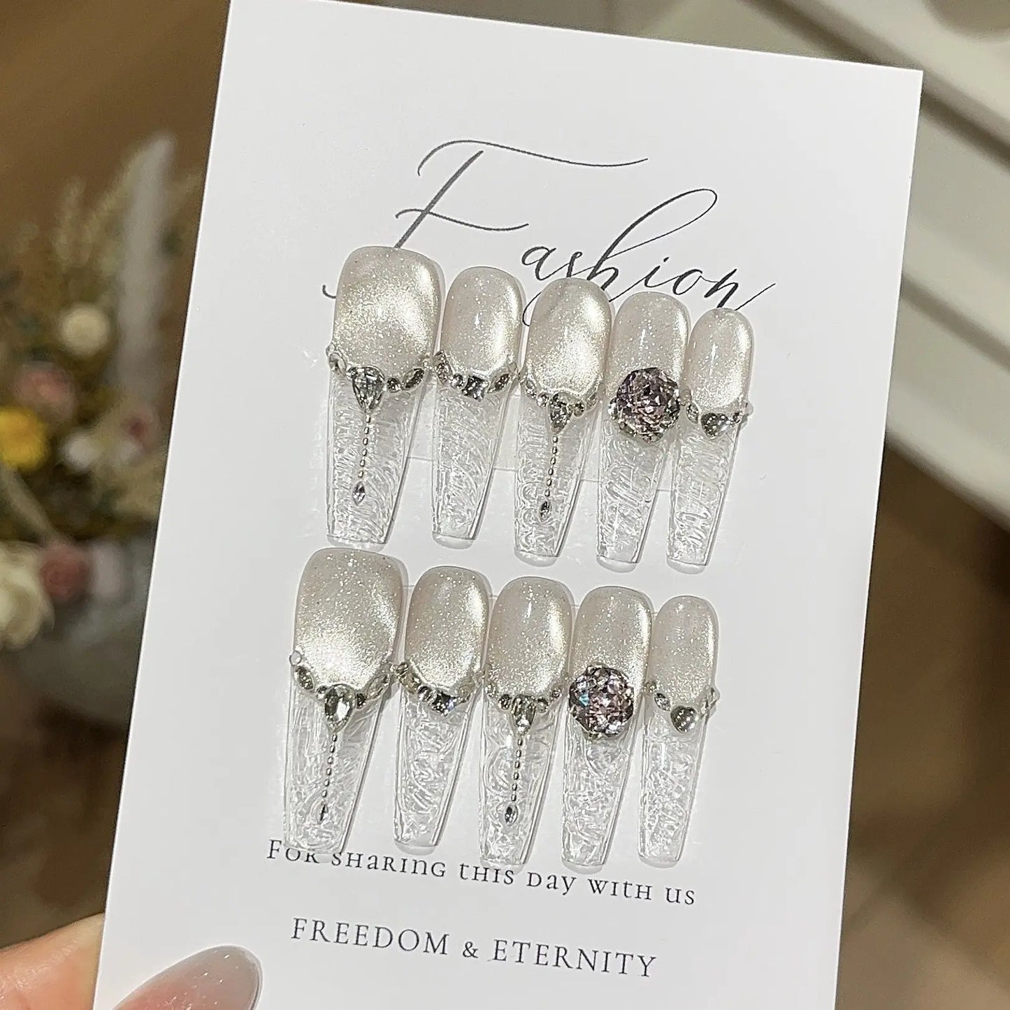 1014- Handmade press on nails fake nails removable Plush Fashion Hub