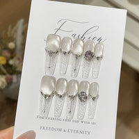 1014- Handmade press on nails fake nails removable Plush Fashion Hub