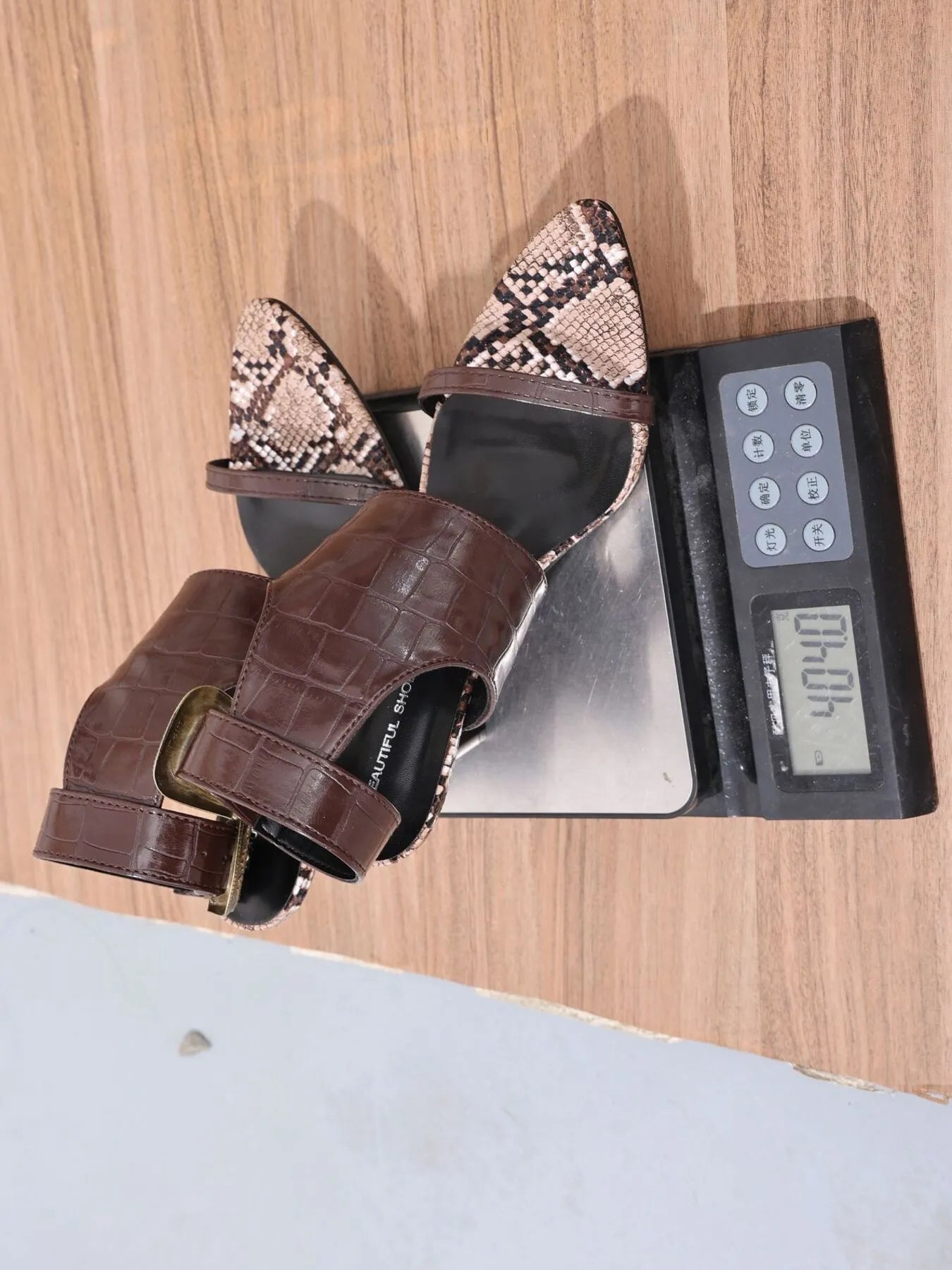 Elegant women's ankle strap high heel sandals in polished PU leather, stylish shoe with buckle detail, perfect for dressy occasions.