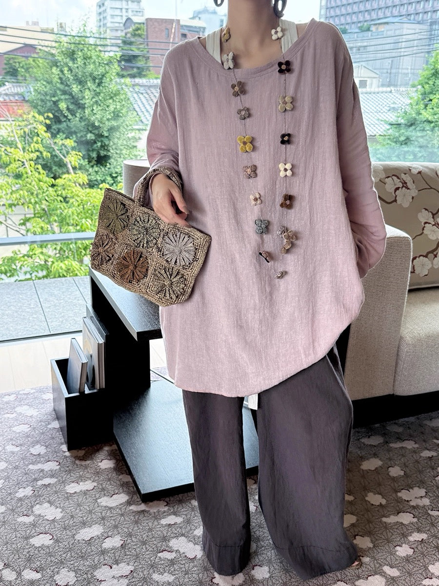 Cotton And Linen Breathable Lazy Thin Shirt Plush Fashion Hub