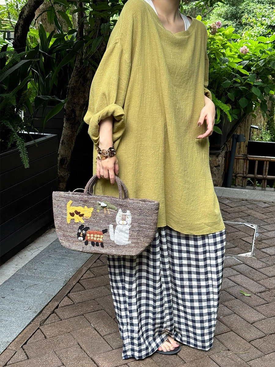 Cotton And Linen Breathable Lazy Thin Shirt Plush Fashion Hub