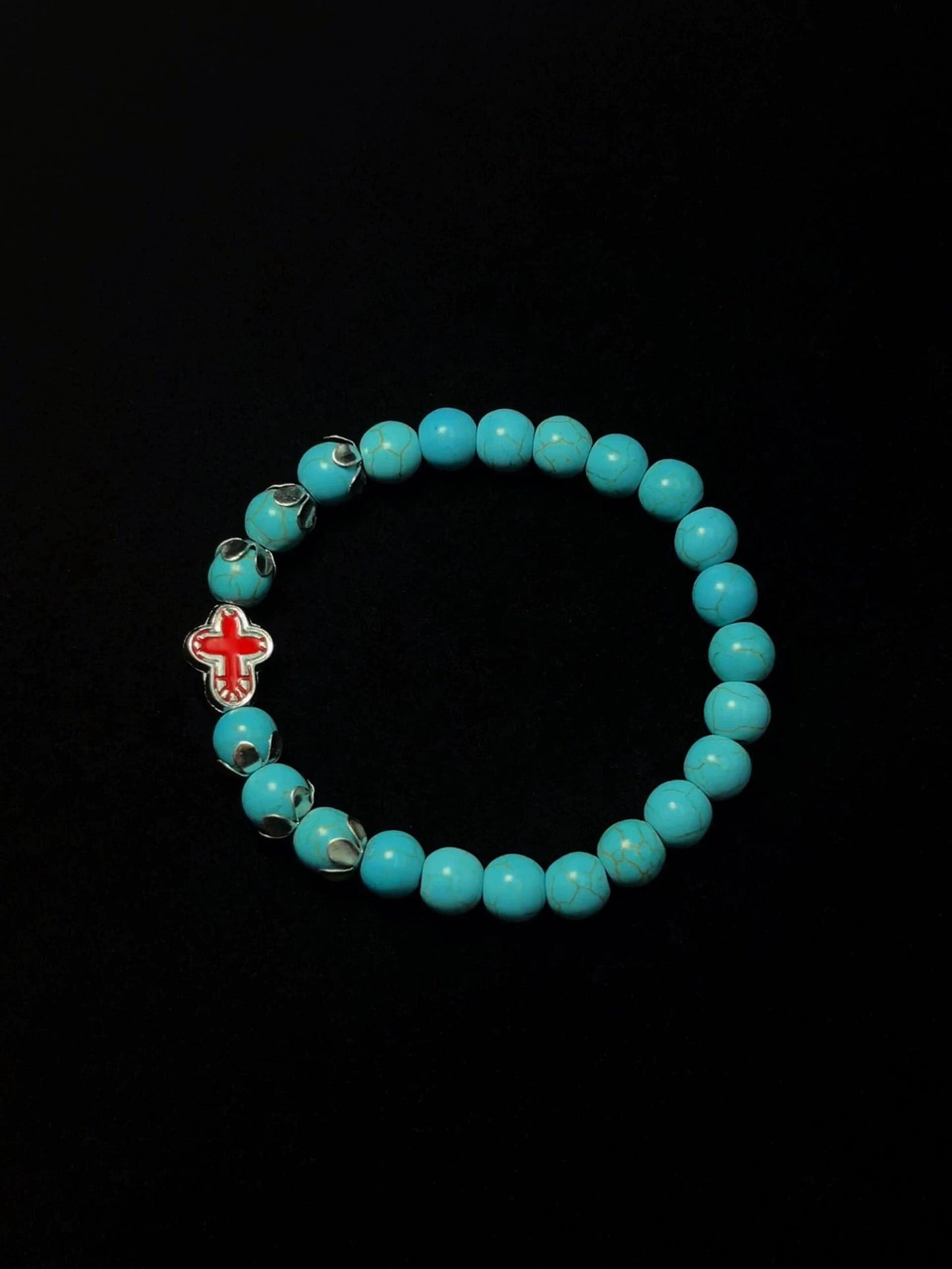 Vintage Turquoise Cross Bracelet Plush Fashion Hub