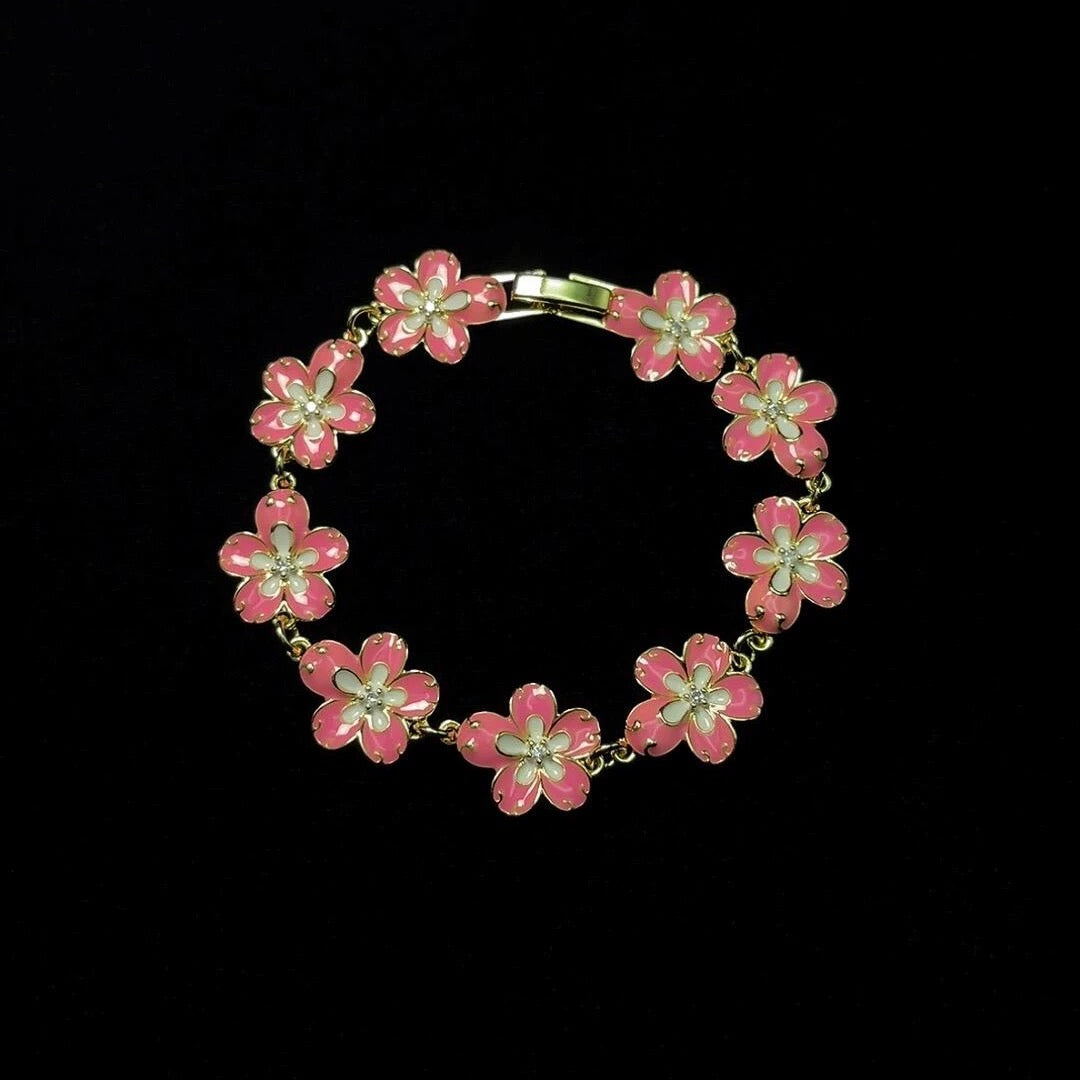 Vintage Small Peach Blossom Bracelet Plush Fashion Hub