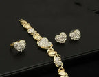 18K Gold Heart-Shaped Jewelry Suit - Plush Fashion Hub