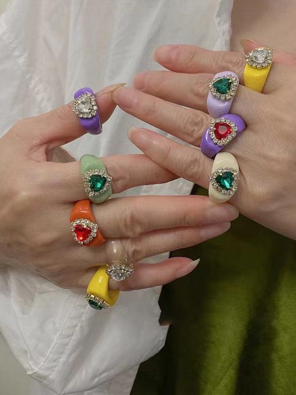 Vintage Heart Diamond Ring Plush Fashion Hub
