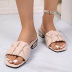 Open toe block heels sandals by Plush Fashion Hub featuring stylish open toe design and chunky heel for comfort and style.