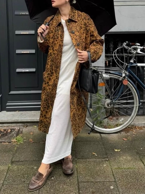 Loose Vintage Leopard Coat Plush Fashion Hub