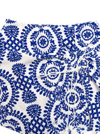 Printed tie-front skort for women, trendy high-waist casual bottoms from Trendsi, featuring a stylish design and comfortable fit.