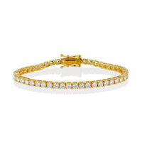 3mm Moissanite Tennis Bracelet in Yellow Gold Vermeil Jayco Jewelry