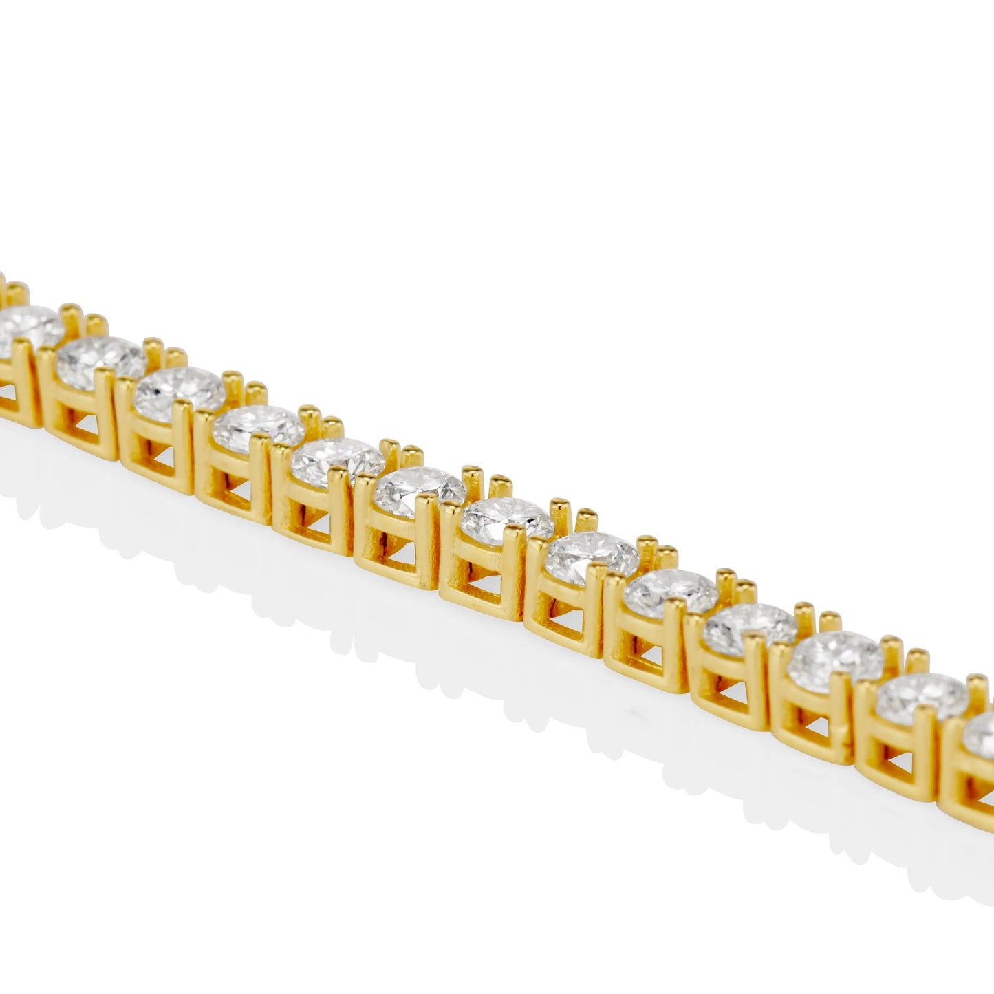 3mm Moissanite Tennis Bracelet in Yellow Gold Vermeil Jayco Jewelry