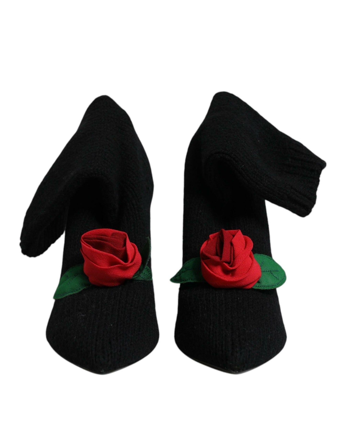 Dolce & Gabbana Black Stiletto Heels Mid Calf Boots Shoes MaraFormigone