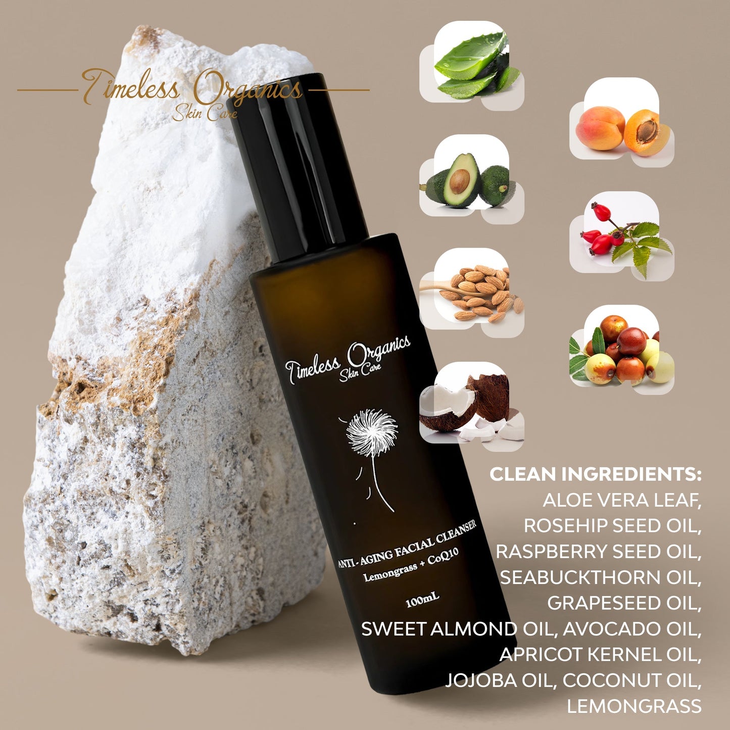Anti-Aging Facial Cleanser Timeless Organics Skin Care