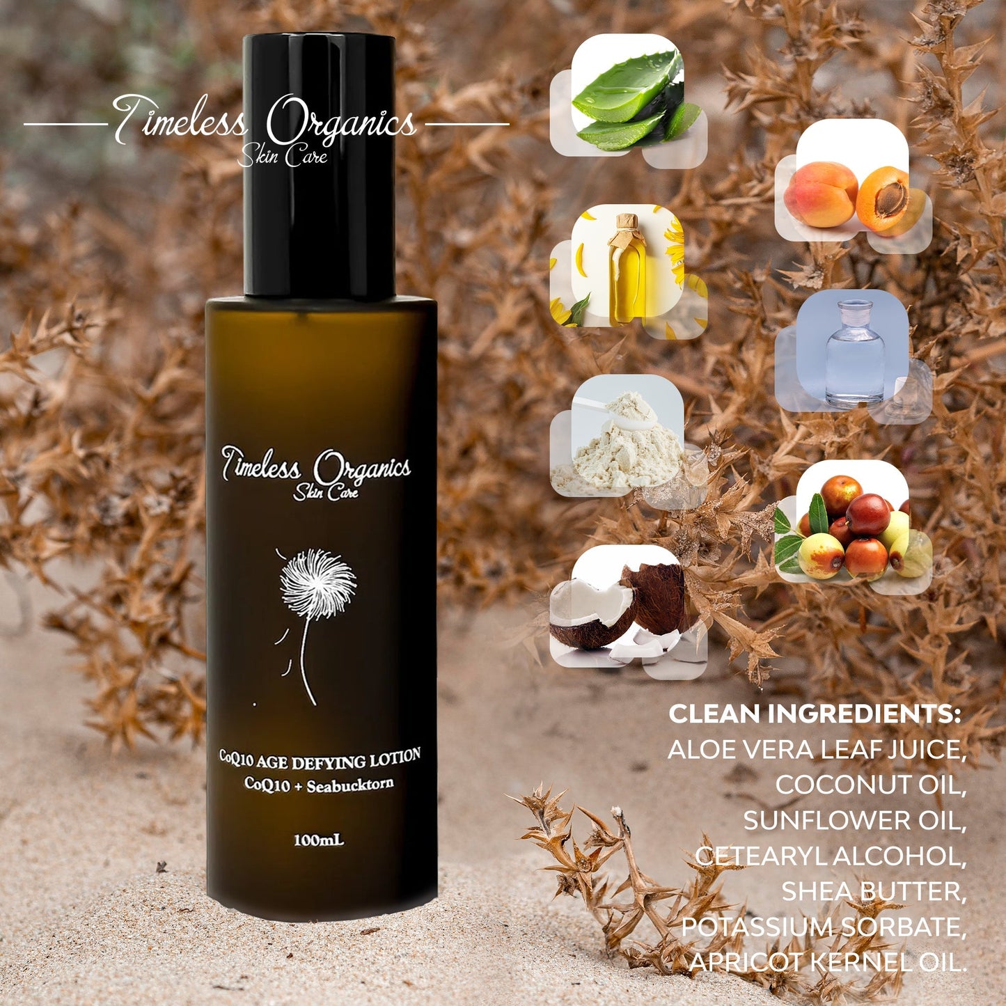 CoQ10 Age Defying Lotion Timeless Organics Skin Care