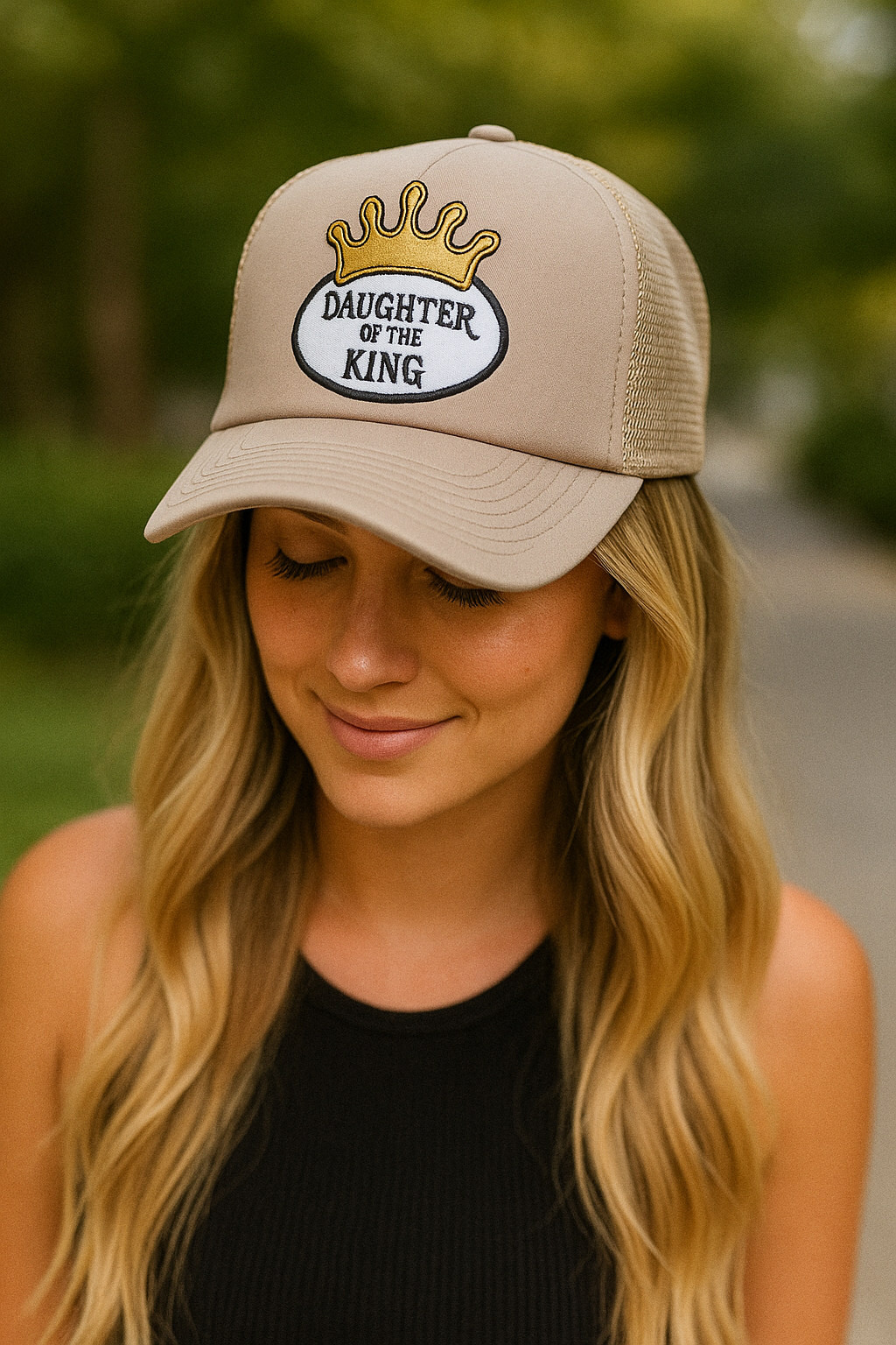 Daughter Of The King Patch Trucker Hat -clearance Pretty Little Patriot
