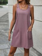 Women's Casual Sleeveless Denim-Style Mini Dress