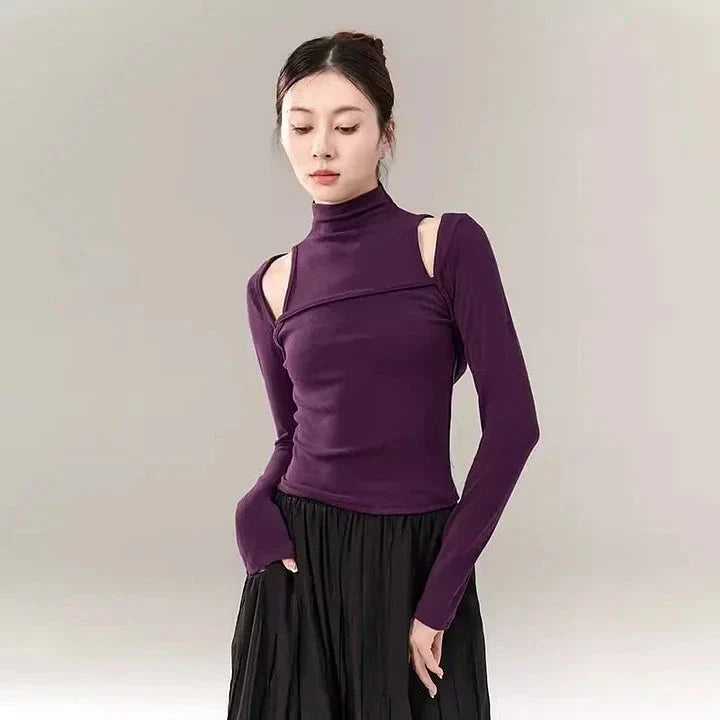 Modern Dance Spring  Long-Sleeve Activewear Attire  Bodywear. Plush Fashion Hub