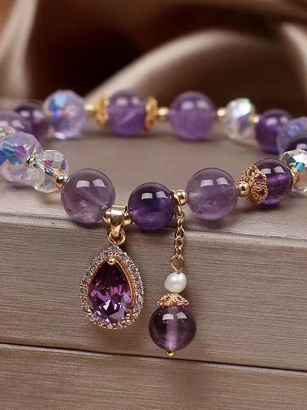 Natural Amethyst Bracelet Plush Fashion Hub
