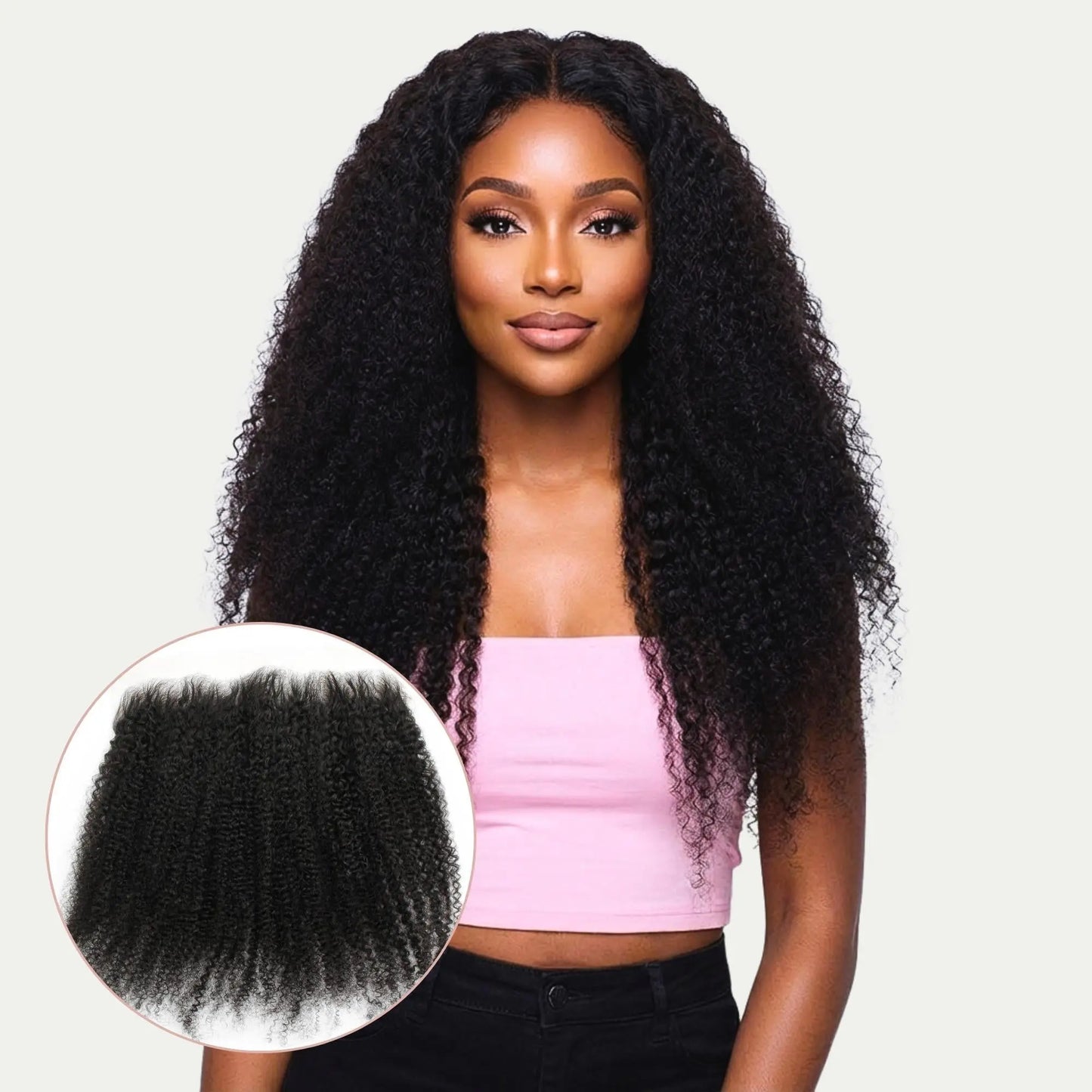 Afro Kinky 13x6 HD Lace Human Hair Frontal Private Label