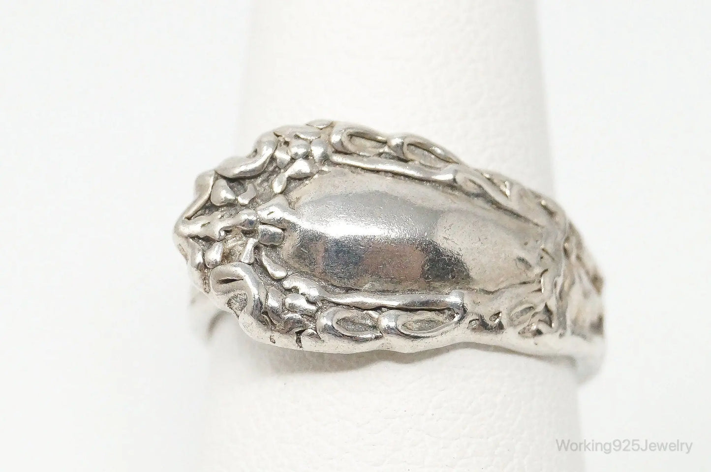 Antique Sterling Silver Spoon Ring - Size 6.5 Plush Fashion Hub