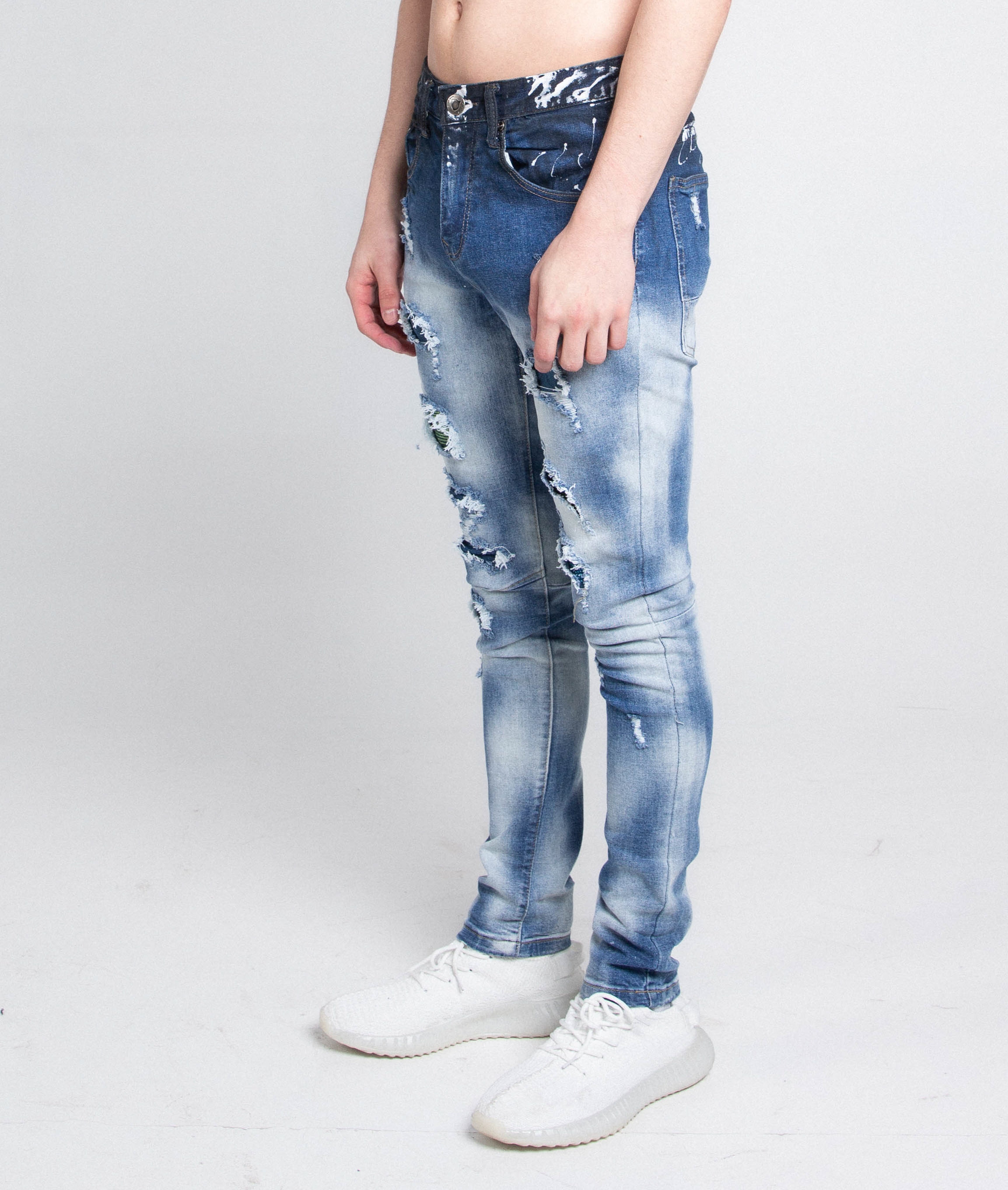A404 CASUAL FADED WASH SKINNY JEANS ARMOR JEANS