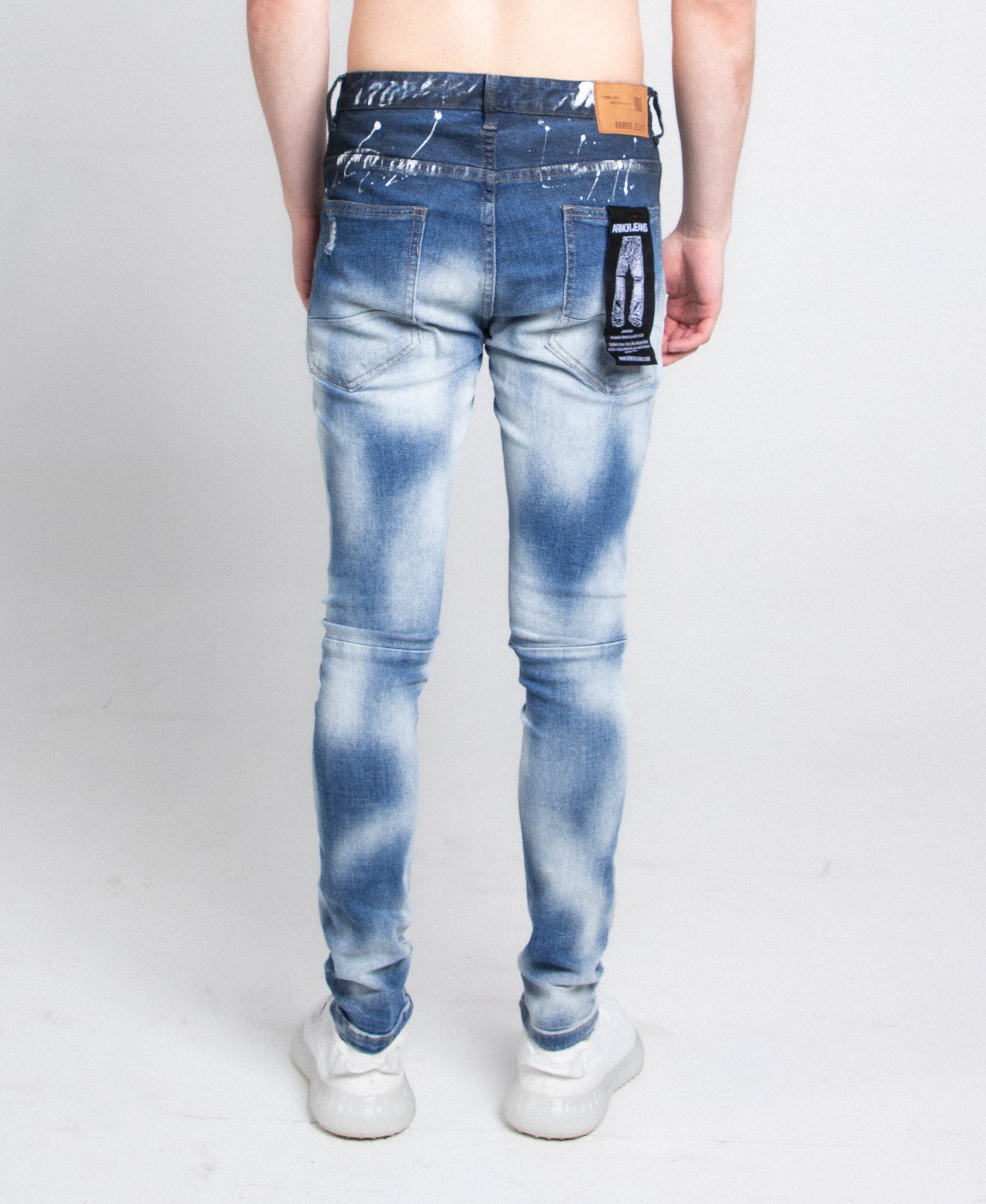 A404 CASUAL FADED WASH SKINNY JEANS ARMOR JEANS