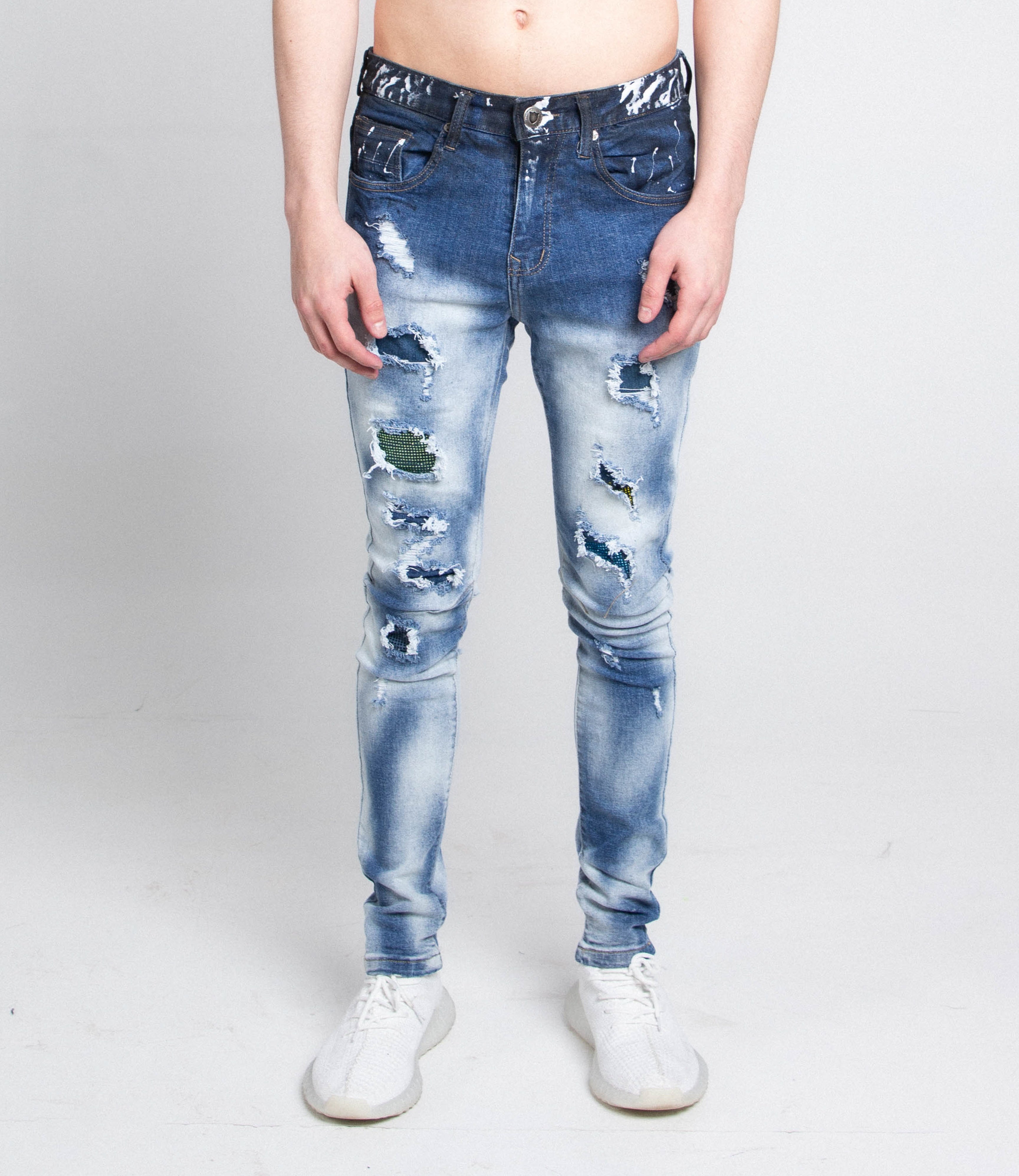 A404 CASUAL FADED WASH SKINNY JEANS ARMOR JEANS