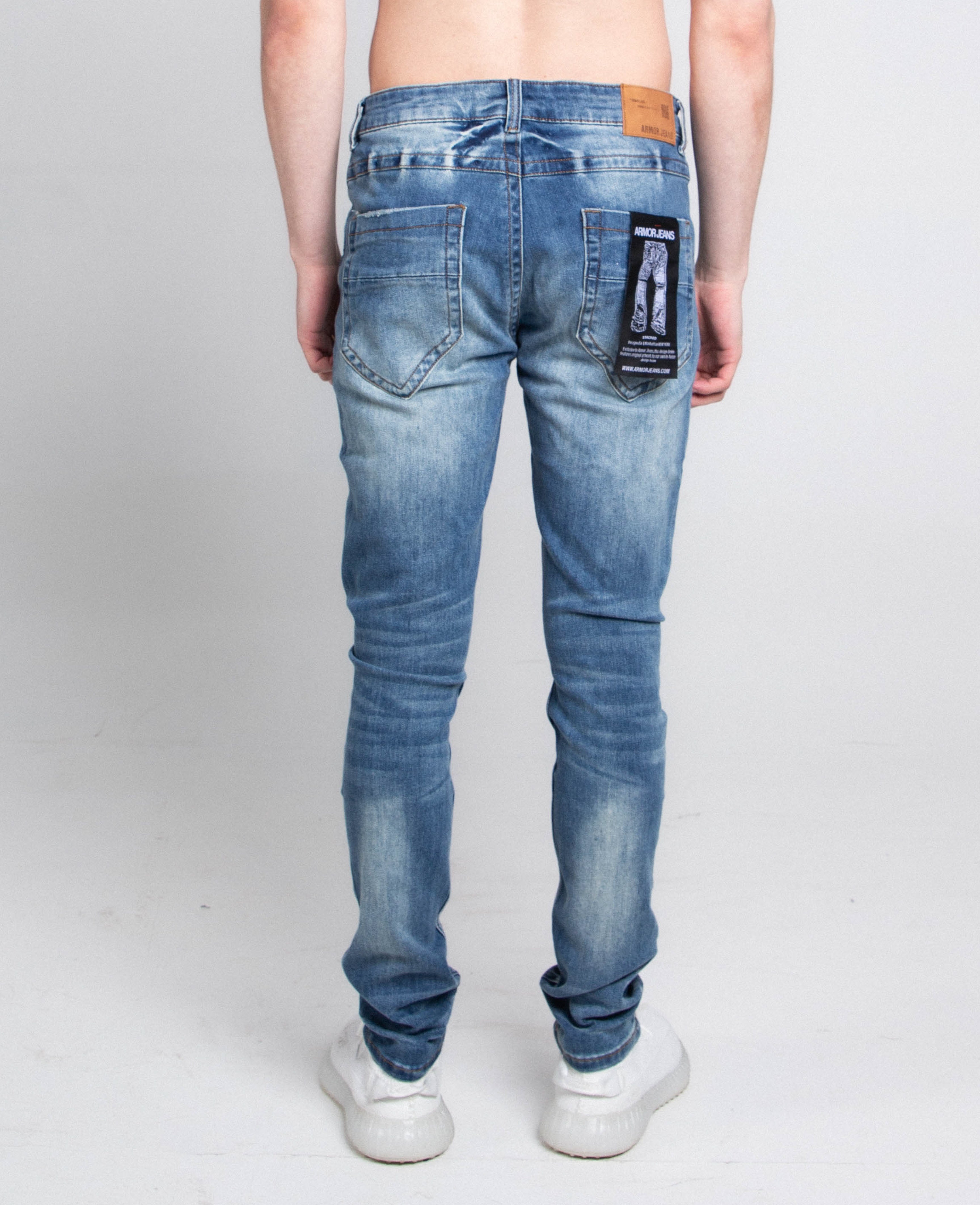 A402 SMALL RIPPED SKINNY JEANS ARMOR JEANS