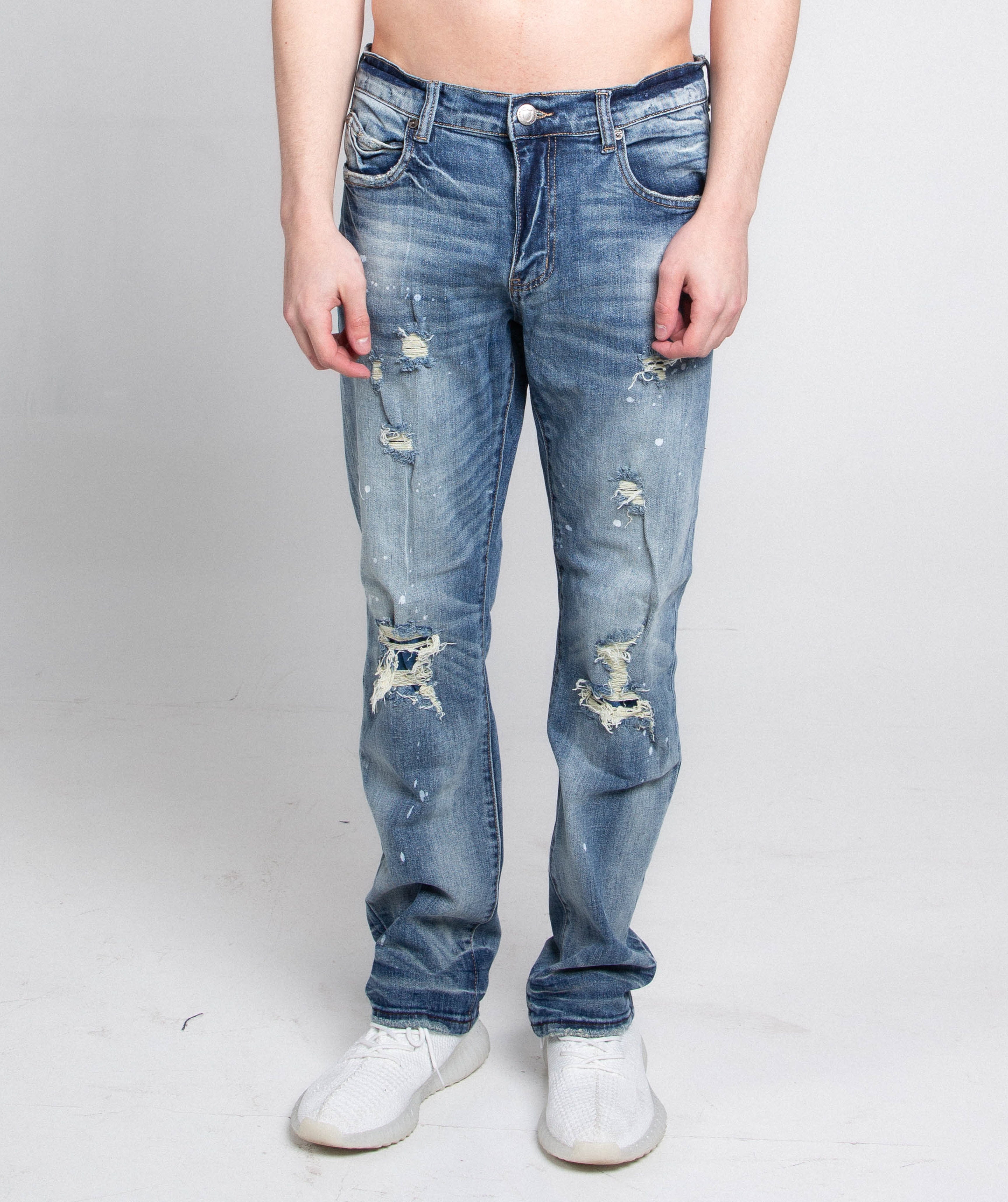 AJ05C CASUAL SKINNY DISTRESSED JEANS ARMOR JEANS