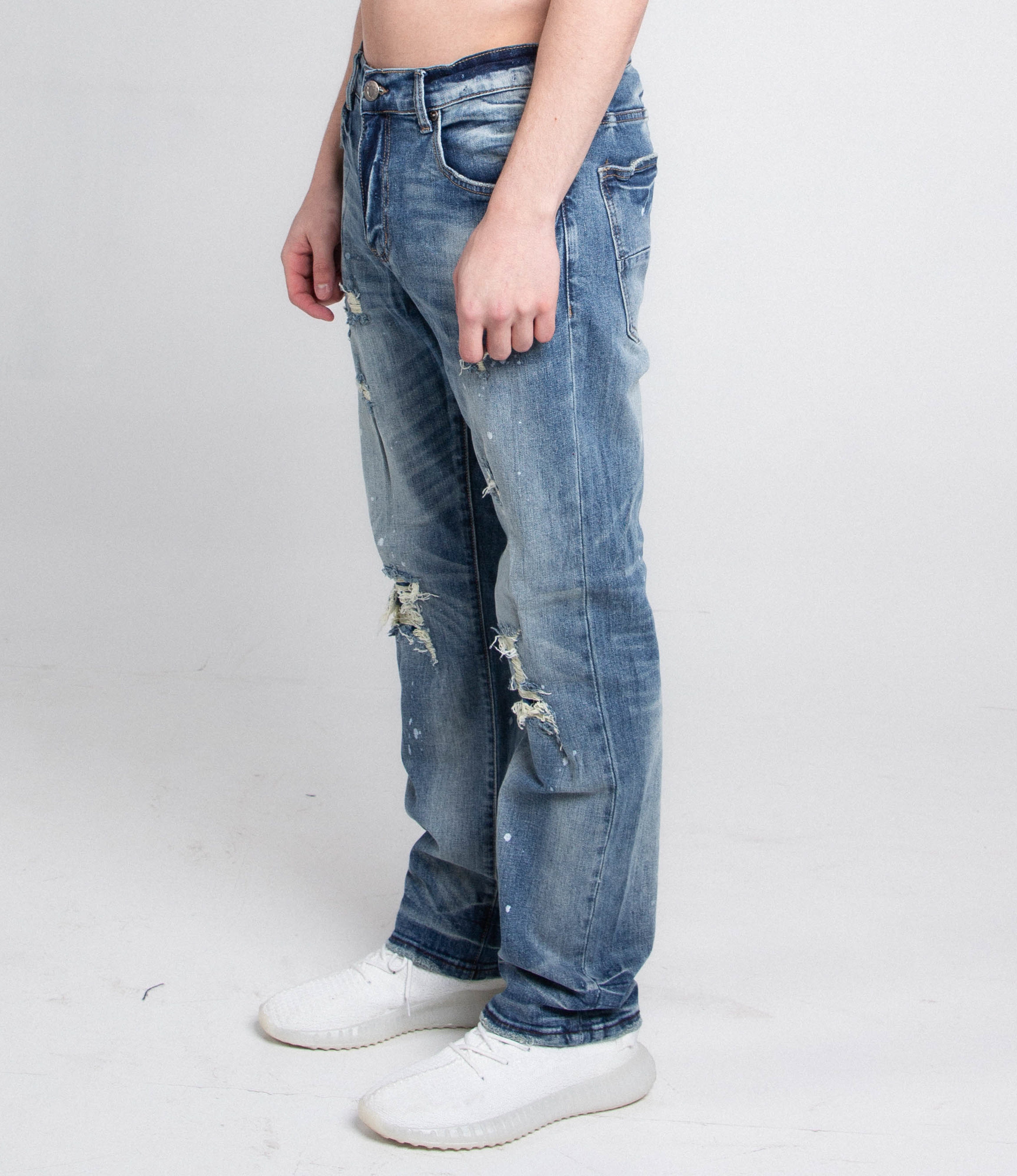 AJ05C CASUAL SKINNY DISTRESSED JEANS ARMOR JEANS