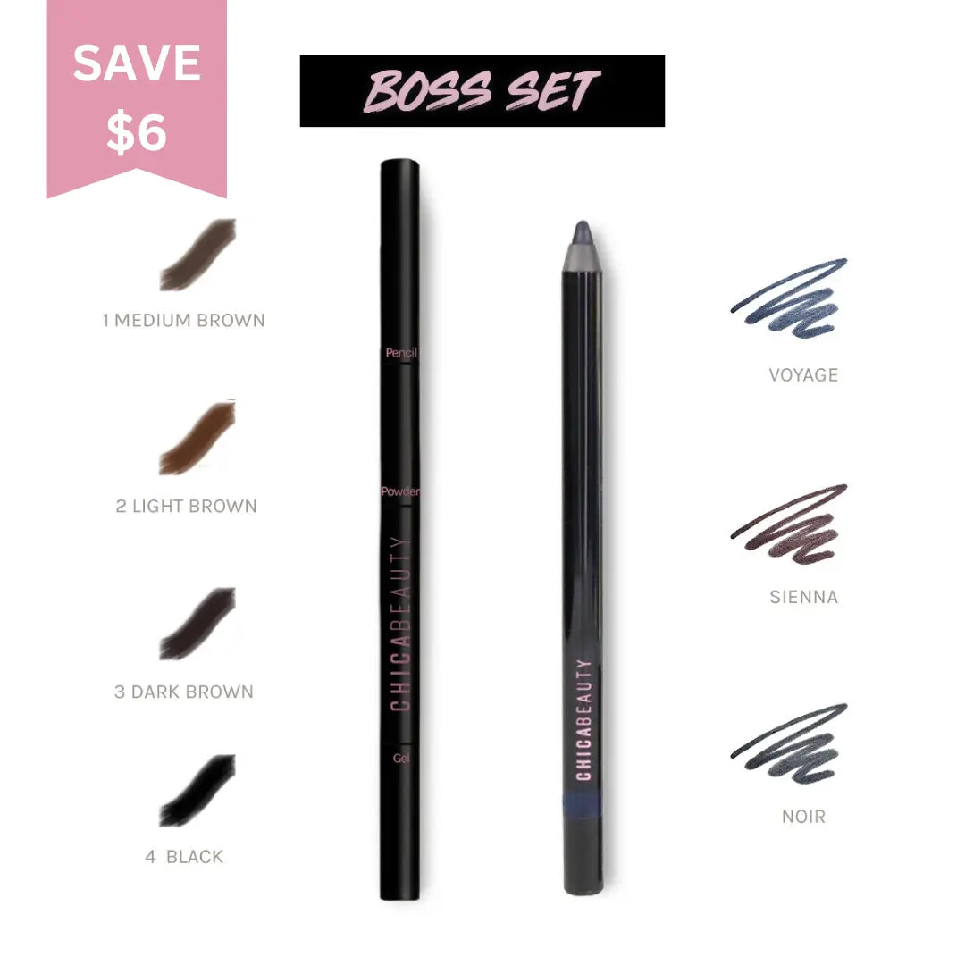 BOSS/JEFA SET (Eyeliner + 3-in-1 Brow) Plush Fashion Hub