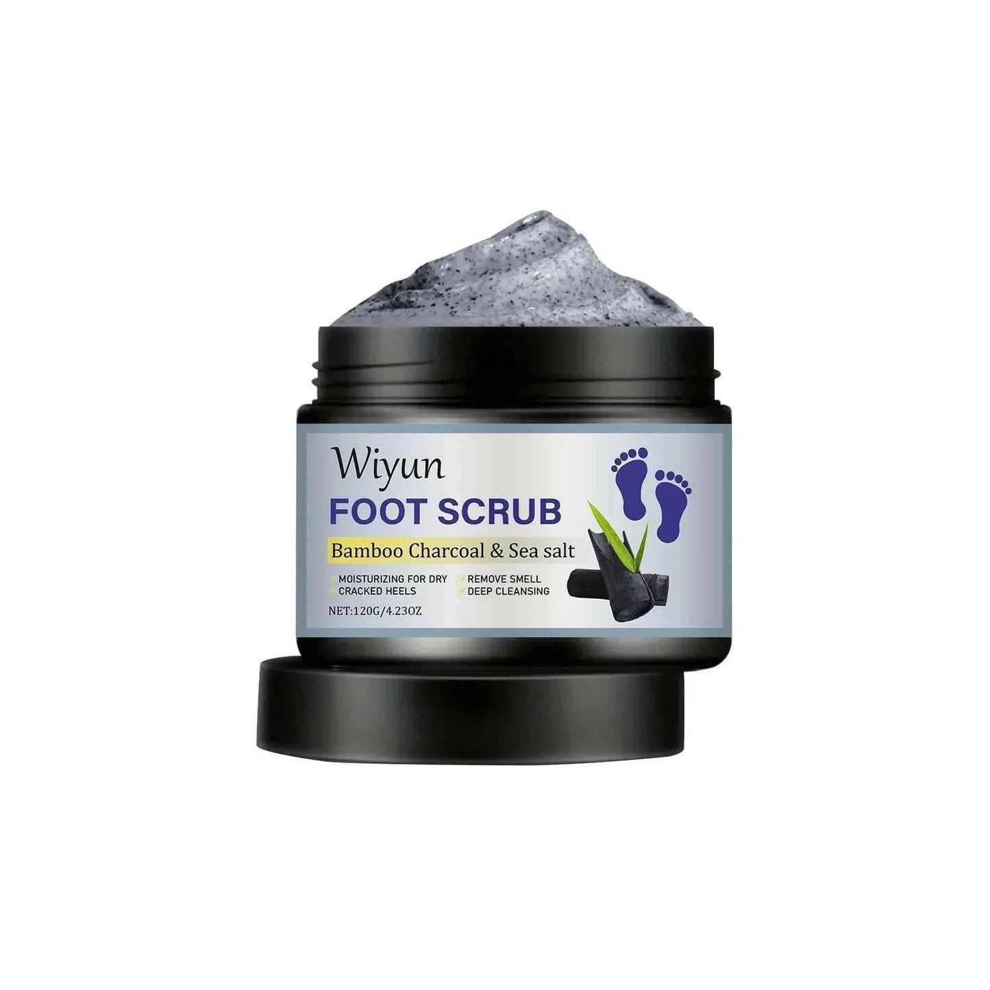 Bamboo Charcoal Sea Salt Foot Scrub.