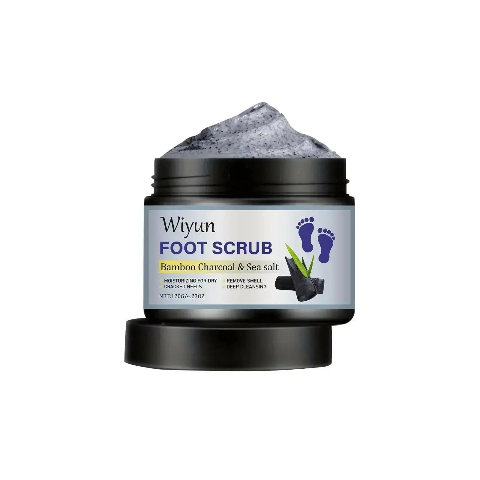 Bamboo Charcoal Sea Salt Foot Scrub - Plush Fashion Hub