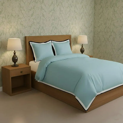 Black & White Border Frame Duvet Cover Set - Plush Fashion Hub