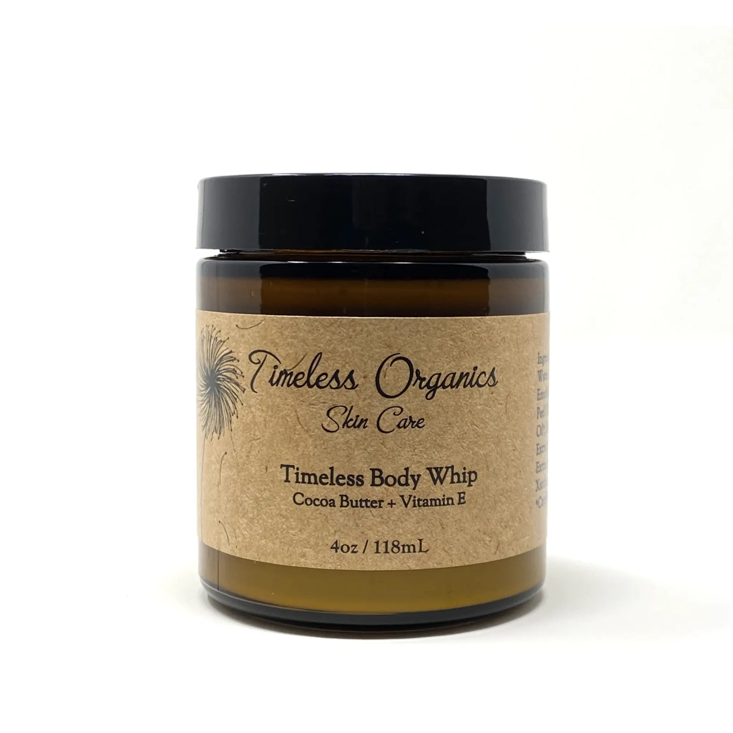 Body Whip - Cocoa Butter + Vitamin E Timeless Organics Skin Care