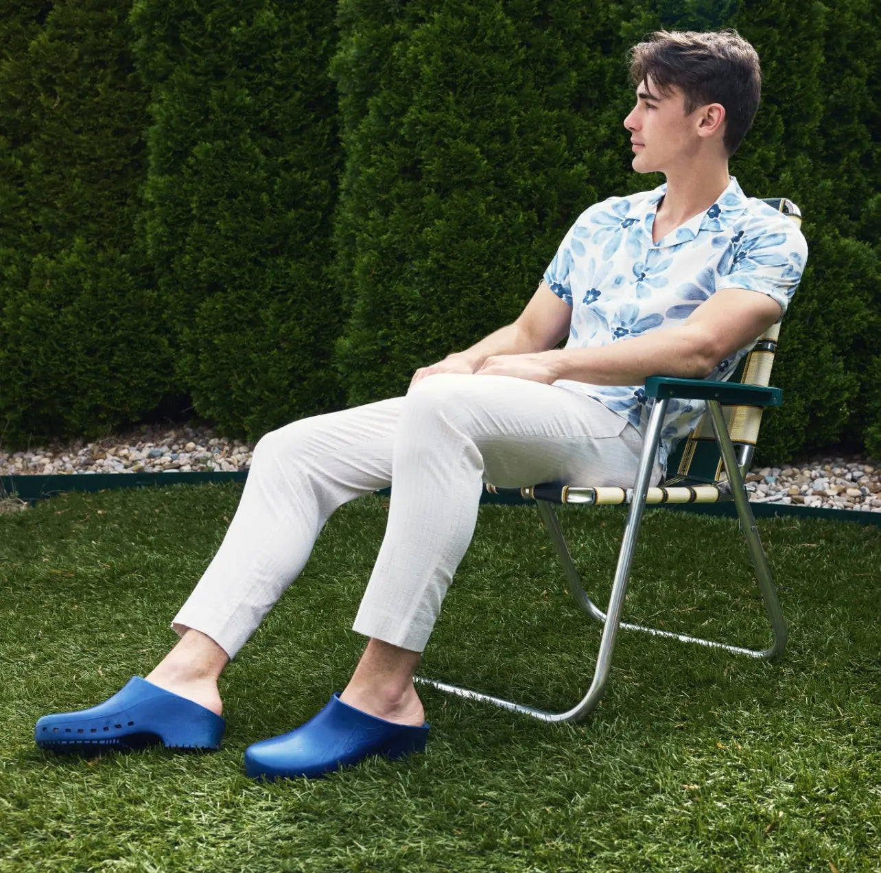 Calzuro Classic Without Holes Metallic Blue Plush Fashion Hub