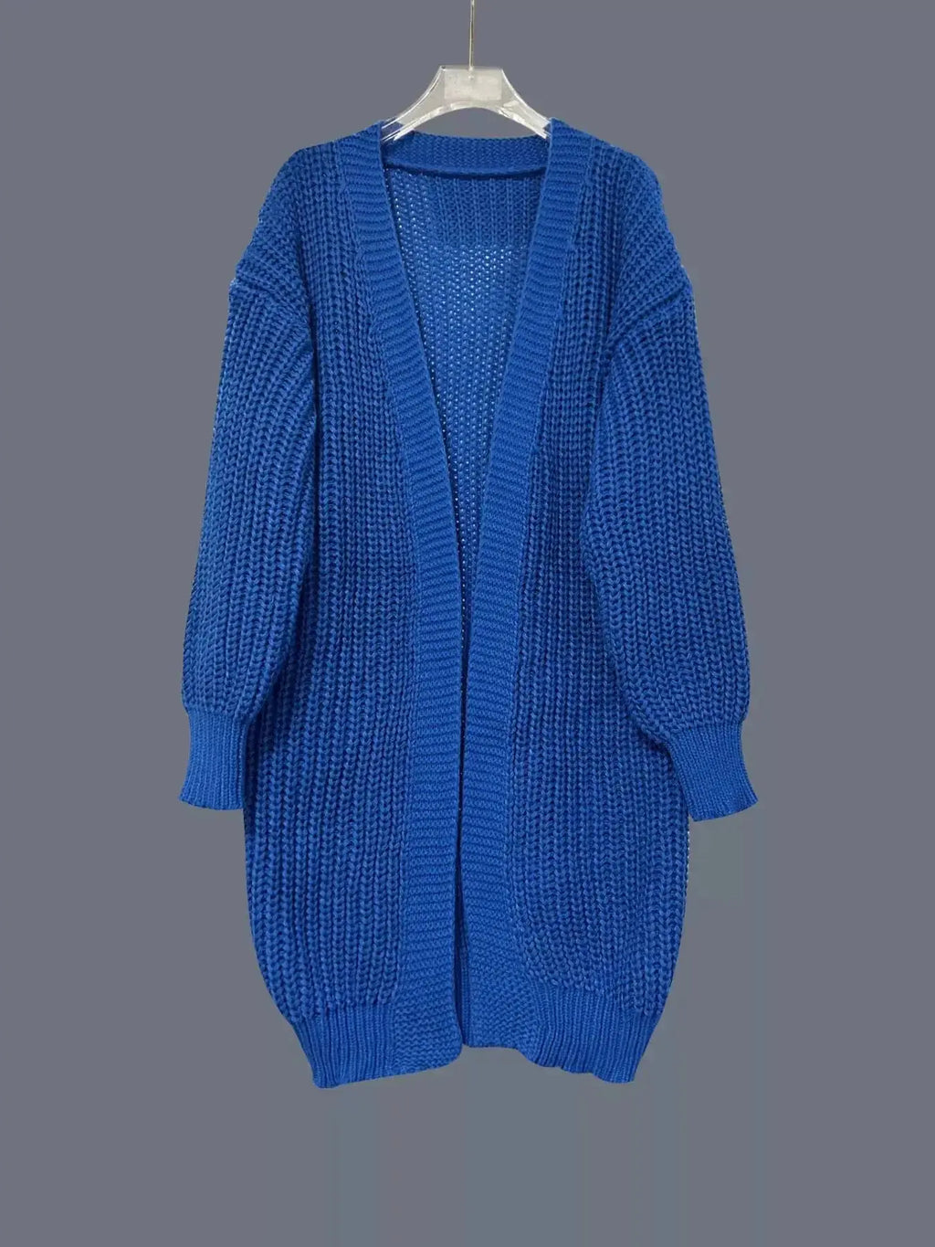 Chunky Knit Open Front Cardigan - Plush Fashion Hub