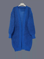 Chunky Knit Open Front Cardigan - Plush Fashion Hub