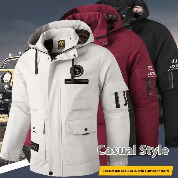Coat Foreign Trade Hooded Jacket Hooded Outdoor Social Buzz eSIMs