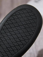 Contrast Round Toe Flat Slippers - Plush Fashion Hub