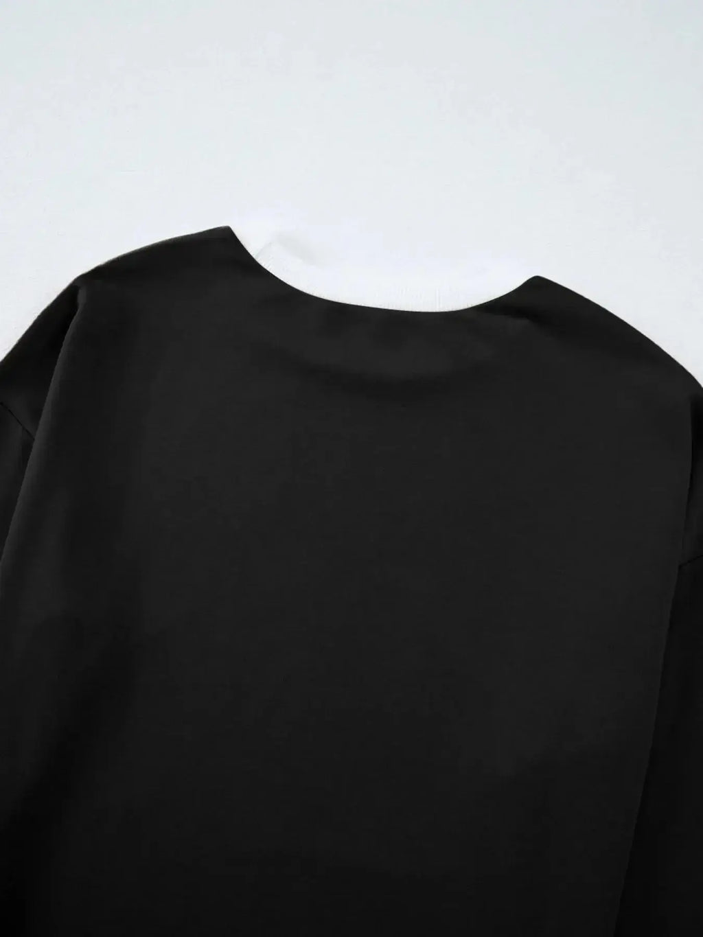 Contrast Trim Round Neck Top and Pants Set - Plush Fashion Hub