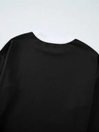Contrast Trim Round Neck Top and Pants Set - Plush Fashion Hub