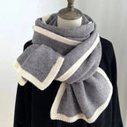 Contrast Trim Winter Scarf - Modern Edge Accessory - Plush Fashion Hub